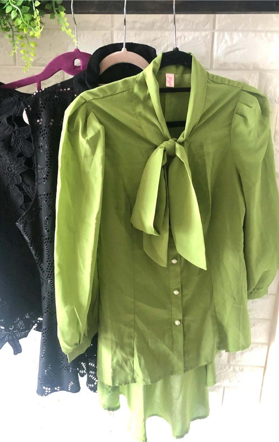 ✨🌟ツーピースセット：ドレスシャツ＋レースベスト🌟✨の写真2枚目