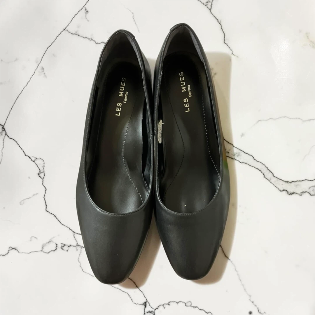LES MUES Femme レディース パンプス ブラック 24㎝ EEE