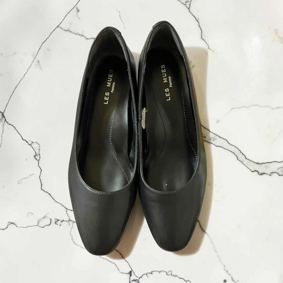LES MUES Femme レディース パンプス ブラック 24㎝ EEE