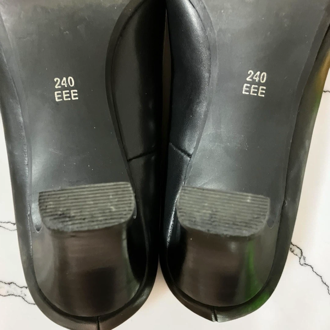 LES MUES Femme レディース パンプス ブラック 24㎝ EEEの写真6枚目