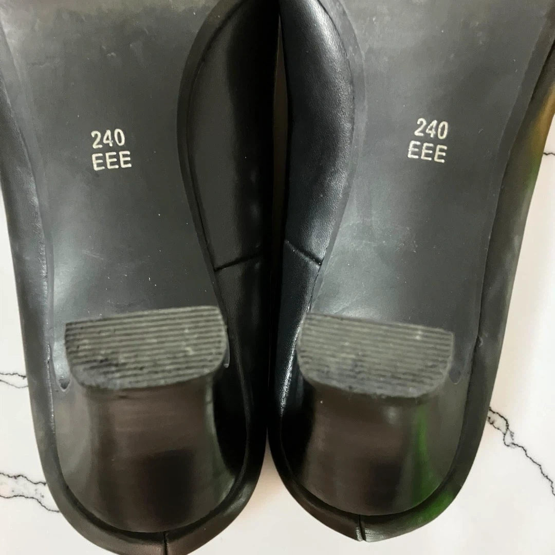 LES MUES Femme レディース パンプス ブラック 24㎝ EEEの写真6枚目