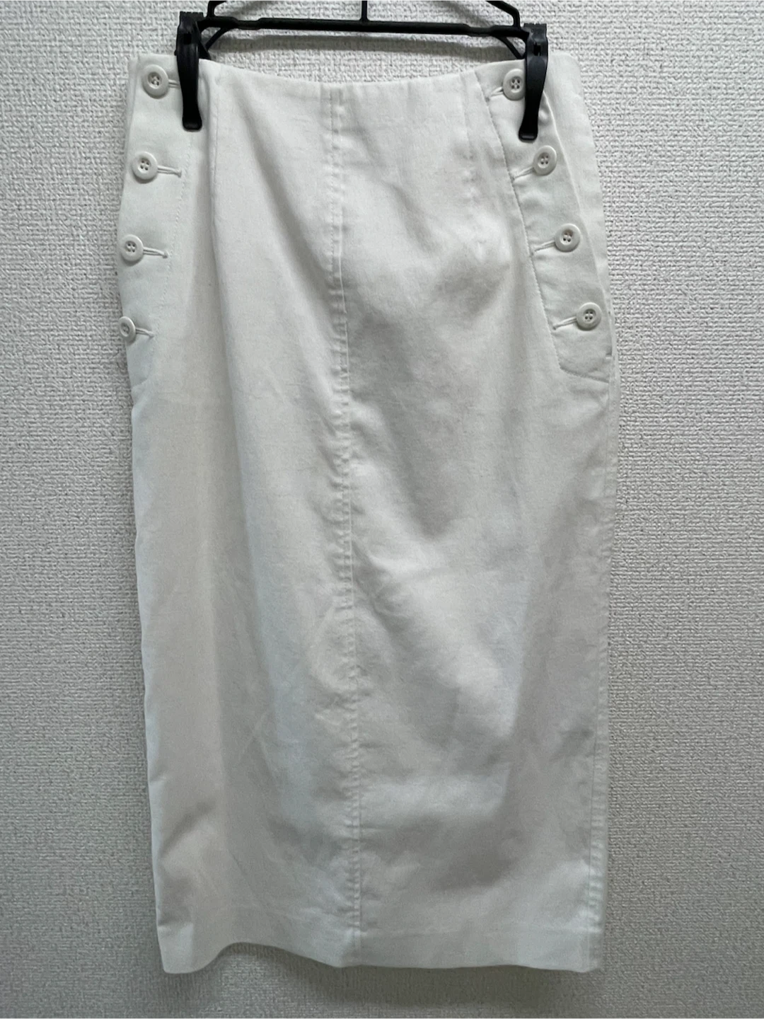 スピックアンドスパン Spick and Span ストレッチタイトスカート 白