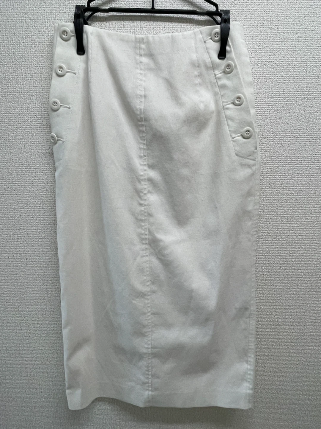 スピックアンドスパン Spick and Span ストレッチタイトスカート 白