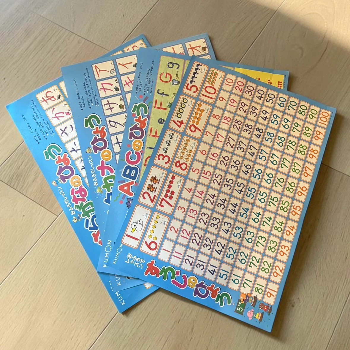 くもん　おふろでレッスン　ポスター　4枚セット