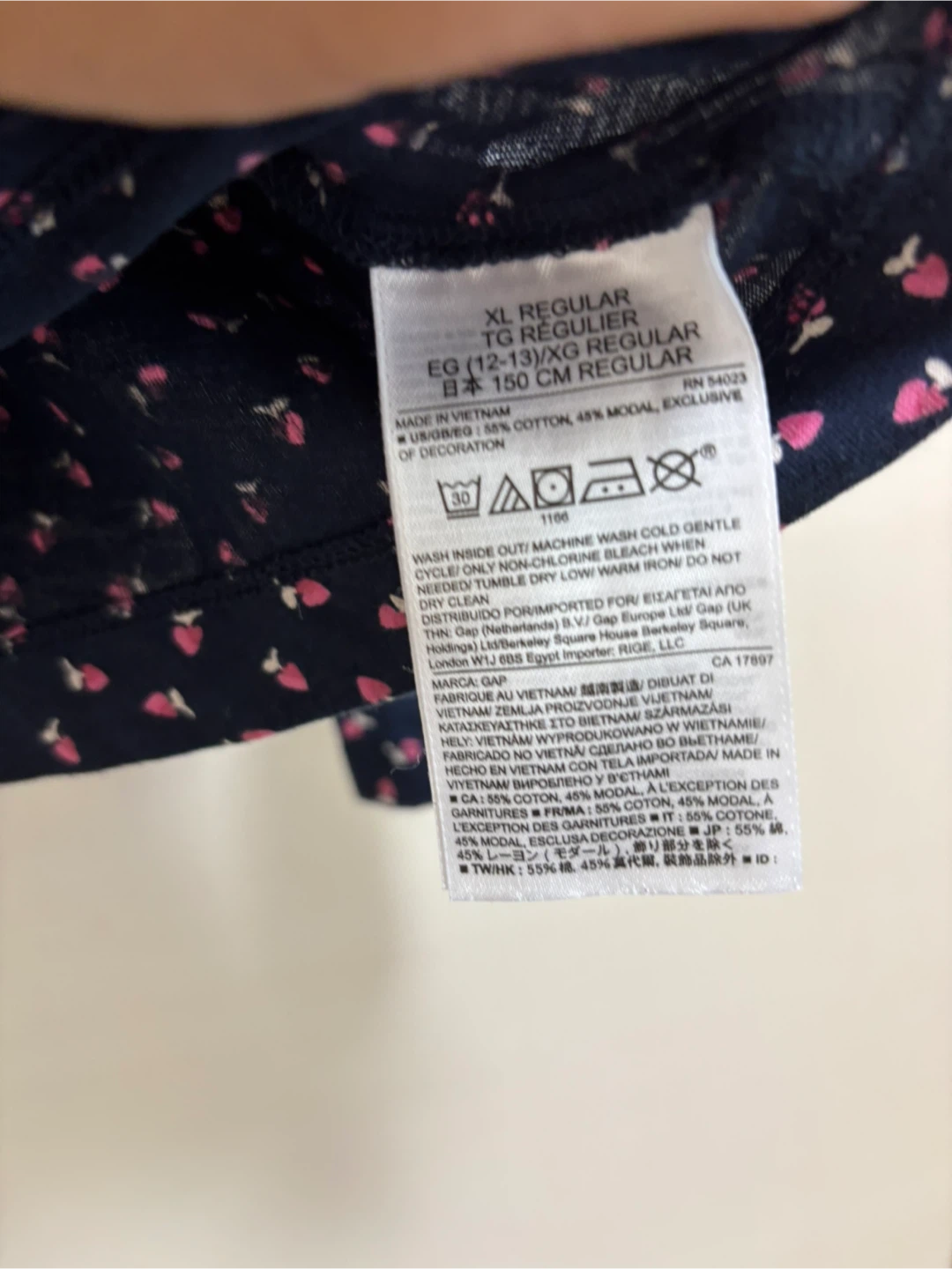 GAP kids 長袖シャツ 150cm ネイビーの写真3枚目