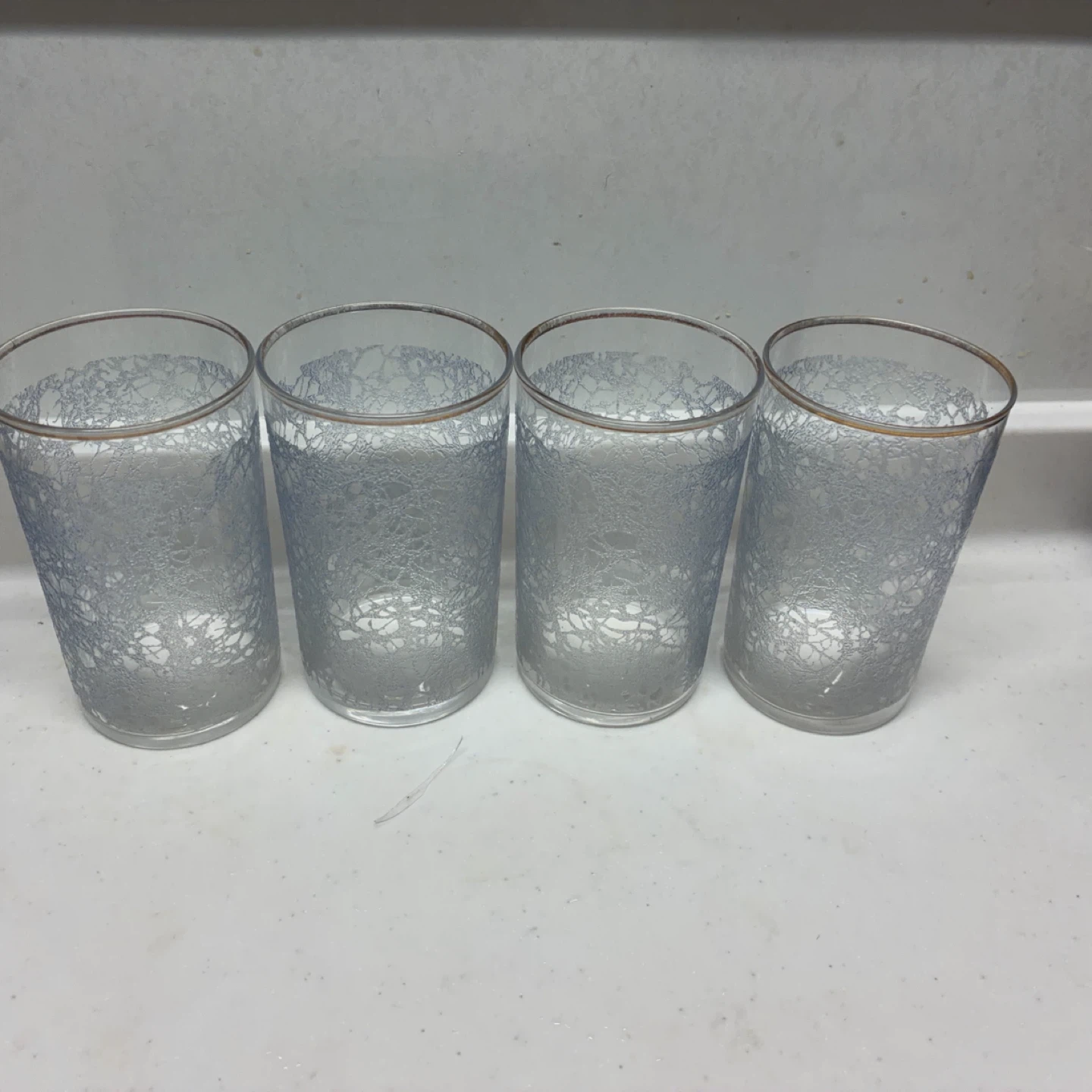 網目模様 グラス 4個セットの写真2枚目