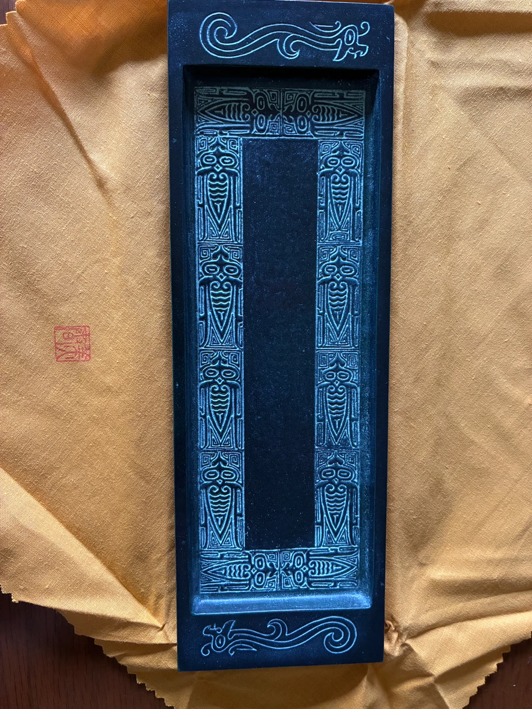 鋳銅　 鋳銅蝉紋　ペン皿（筆皿）伝統工芸品の写真3枚目