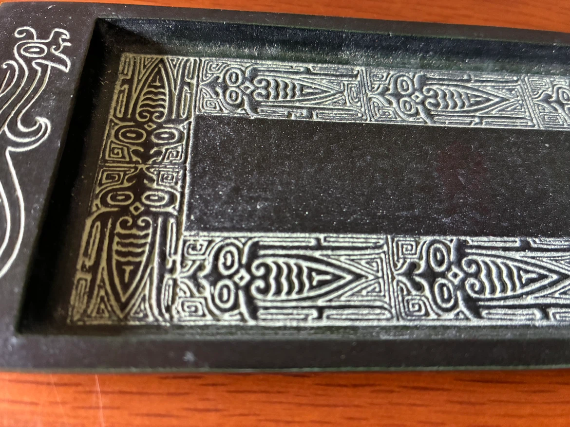 鋳銅　 鋳銅蝉紋　ペン皿（筆皿）伝統工芸品の写真6枚目