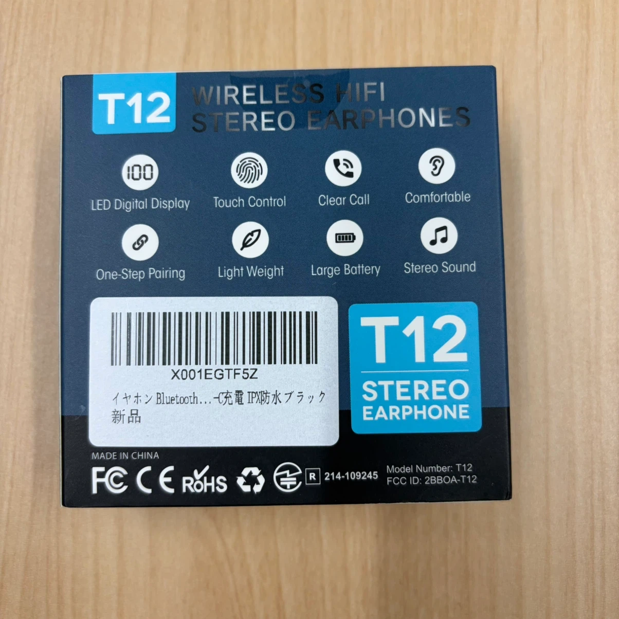T12 ワイヤレスイヤホン Bluetoothの写真2枚目
