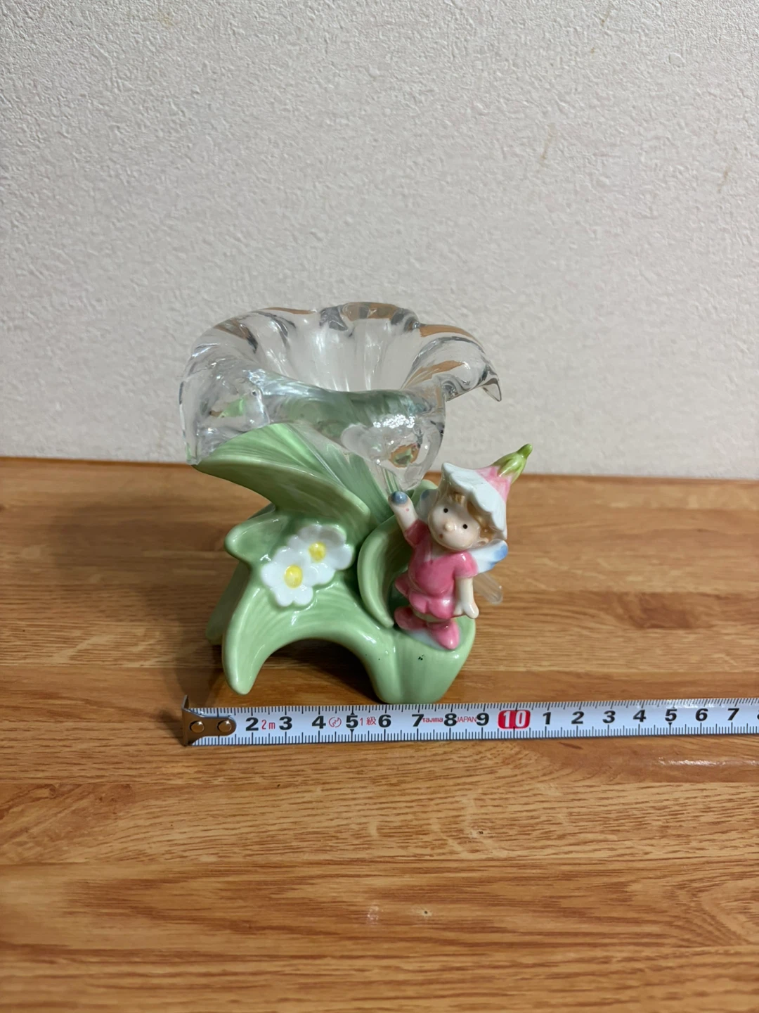 妖精モチーフ ガラス製 花瓶 一輪挿し