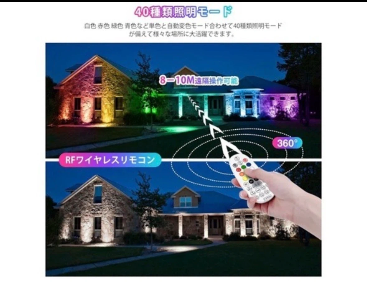 MEIKEE RGB LED投光器 リモコン付きの写真3枚目