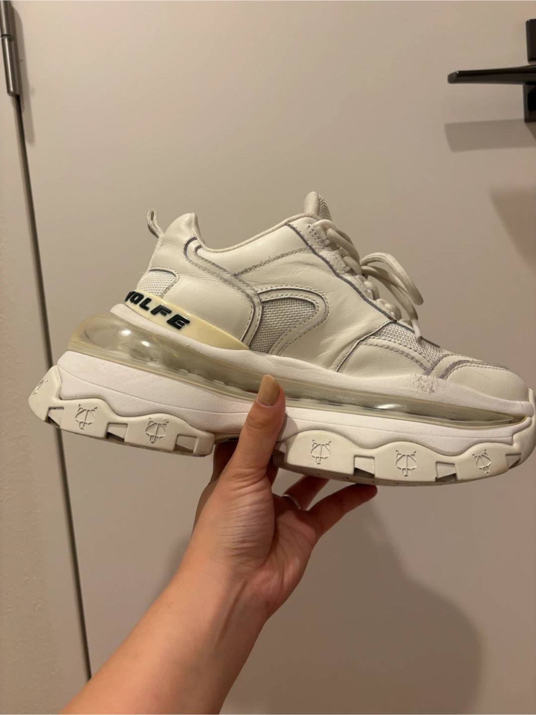 ネイキッドウルフ 厚底スニーカー ホワイトの写真3枚目