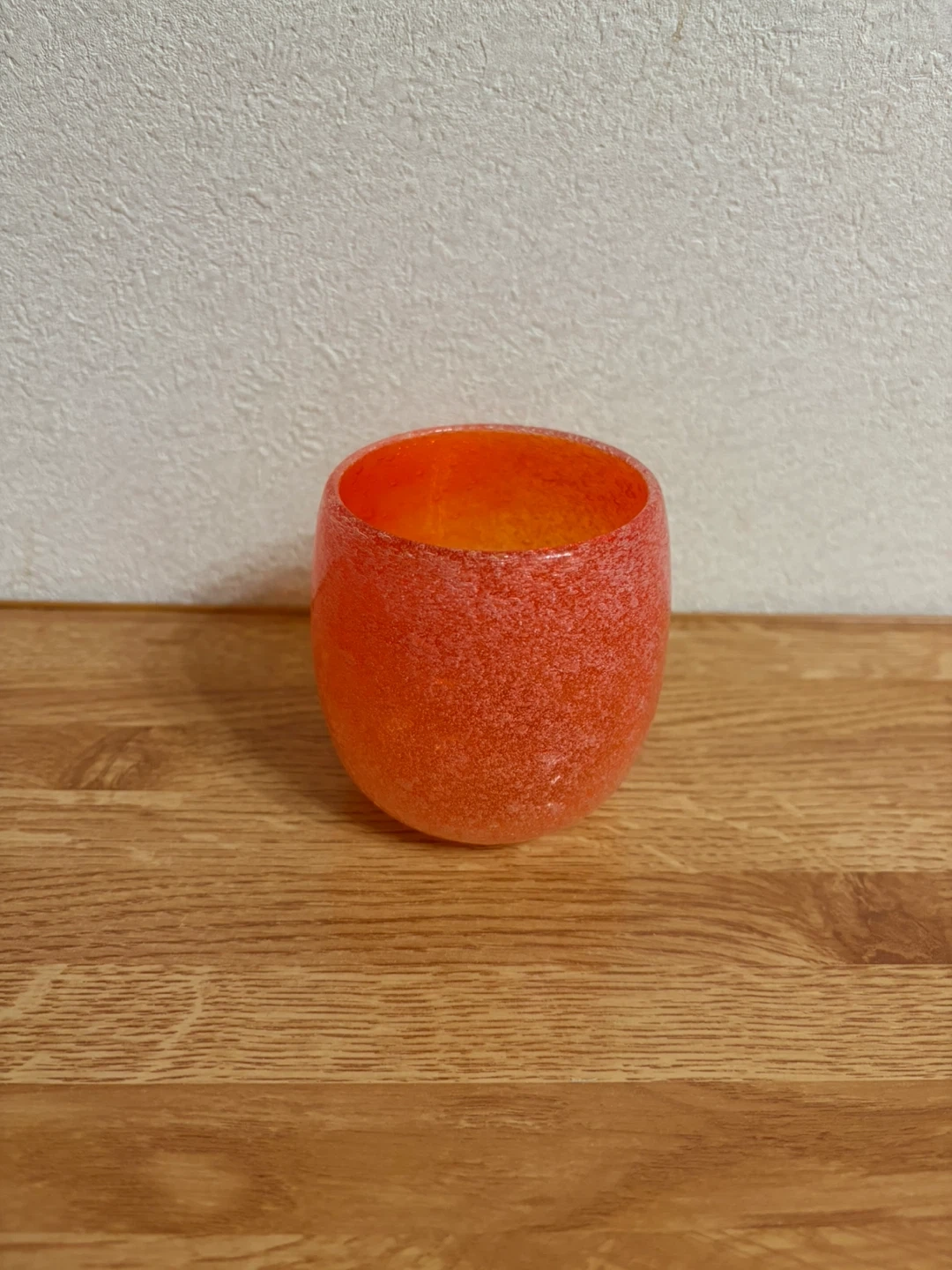 琉球ガラス オレンジ色グラス