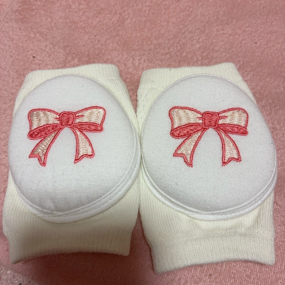 ベビー用 膝あて サポーター リボン