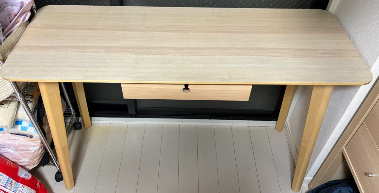 【美品】IKEA リーサボー デスク 118x45cmの写真4枚目
