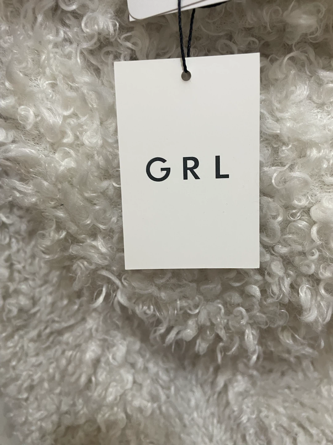 🤍 GRL プードルファーコート アイボリー F 新品タグ付きの写真3枚目