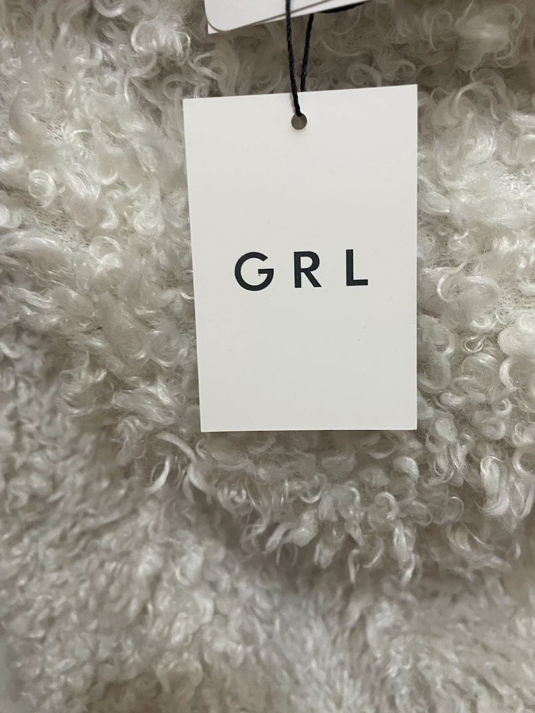 🤍 GRL プードルファーコート アイボリー F 新品タグ付きの写真3枚目