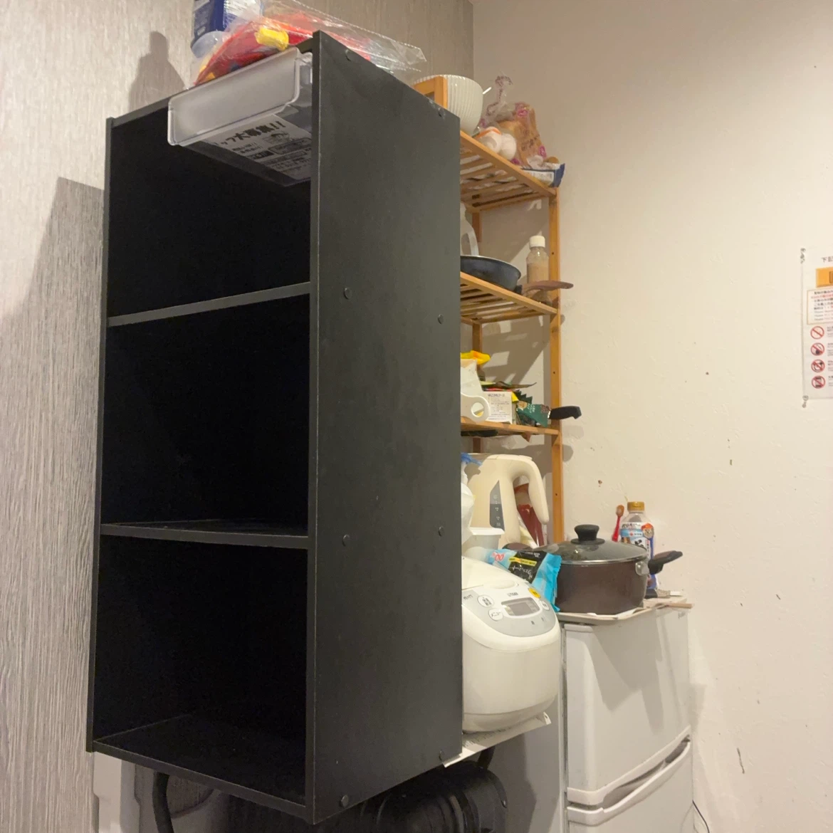3段 カラーボックス ブラックの写真2枚目