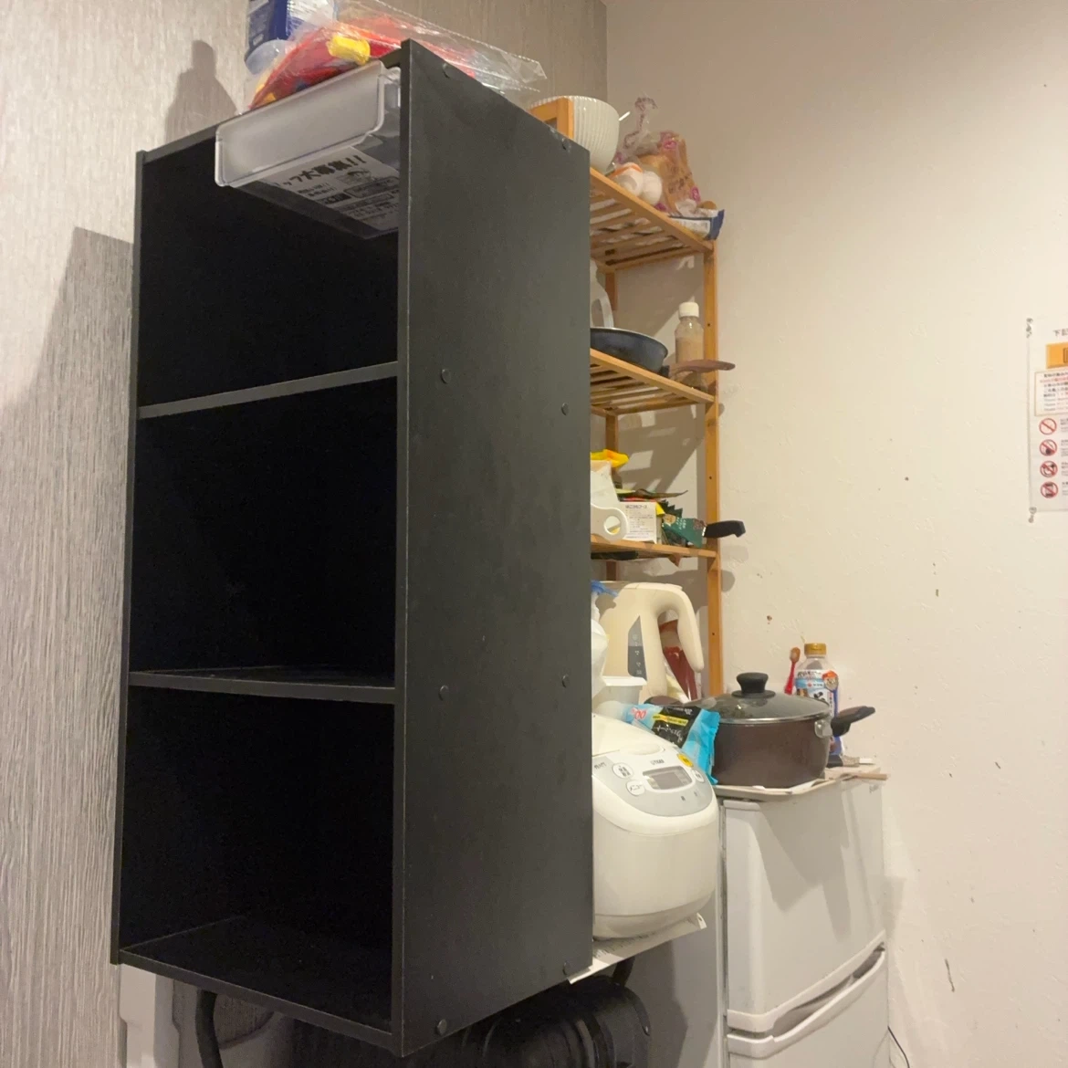 3段 カラーボックス ブラックの写真2枚目