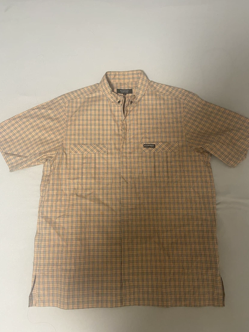 burberry バーバリー ブラックレーベル 半袖　ジップアップ　ノバチェック 2サイズ