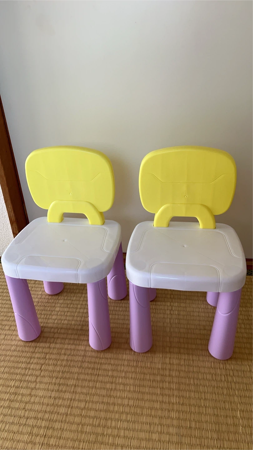 キッズチェア 2脚セット パステルカラー