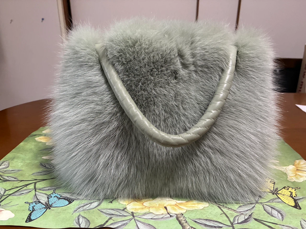 サガファー フォックス　 ハンドバッグ  アイスブルー