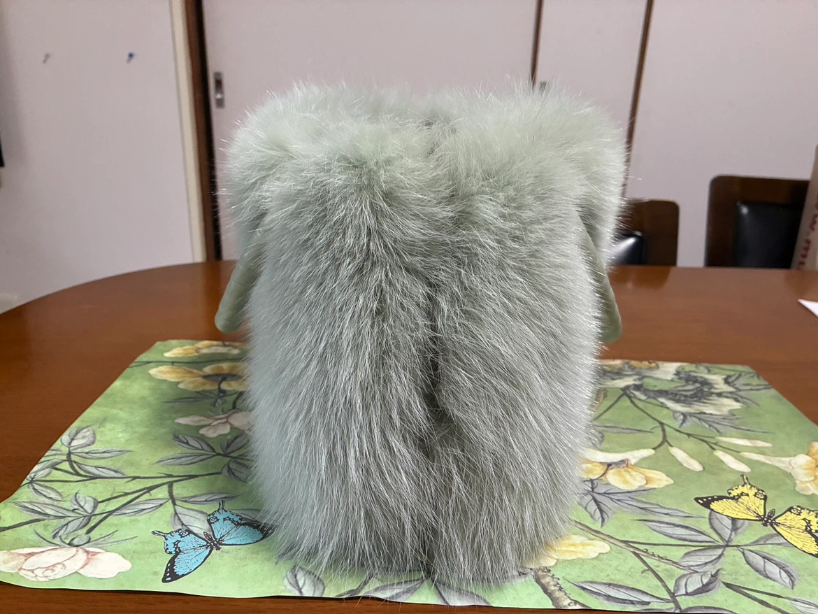 サガファー フォックス　 ハンドバッグ  アイスブルーの写真5枚目