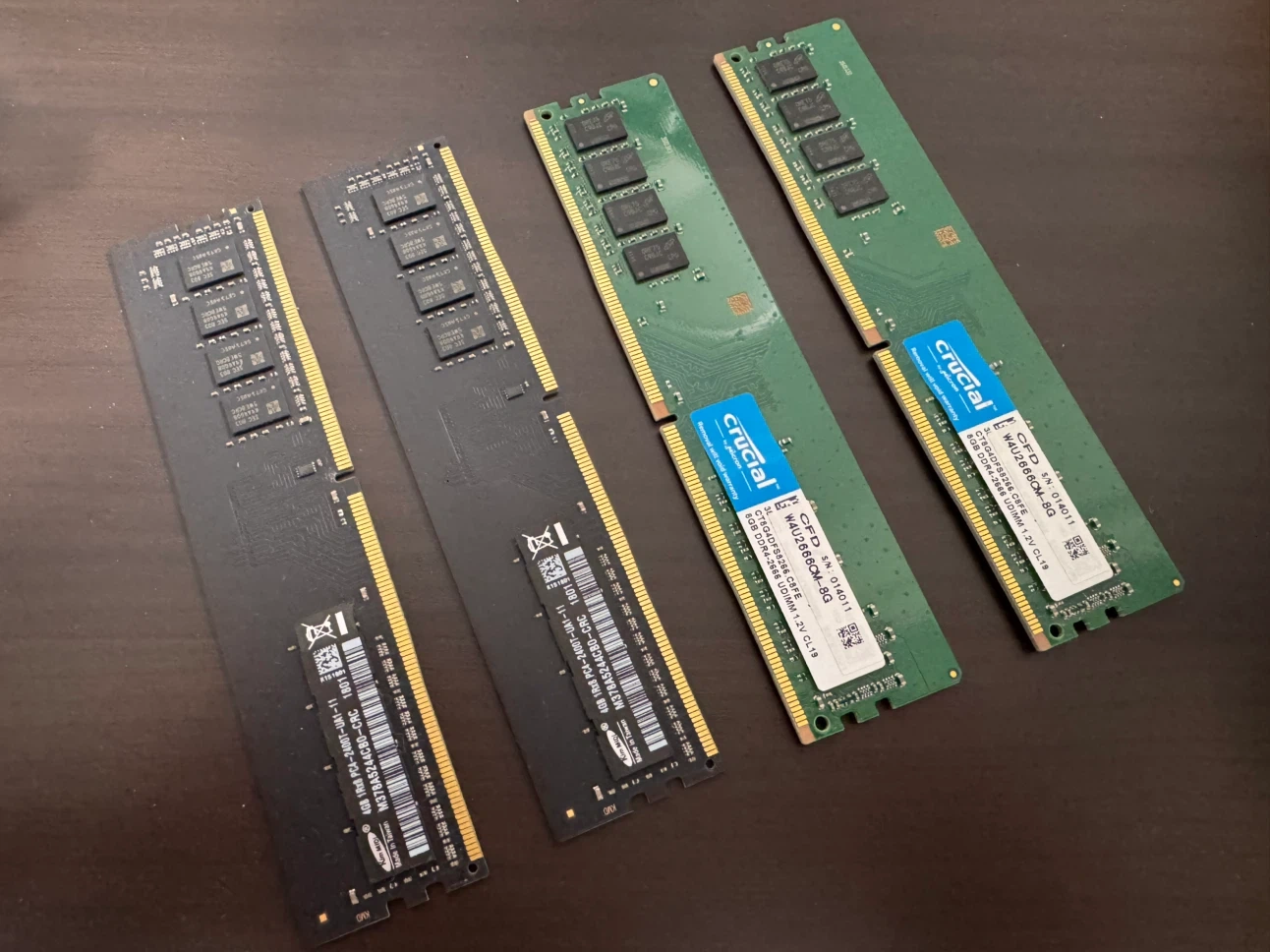PC用メモリ 8GB 2枚組 4GB 2枚組 計4枚セット