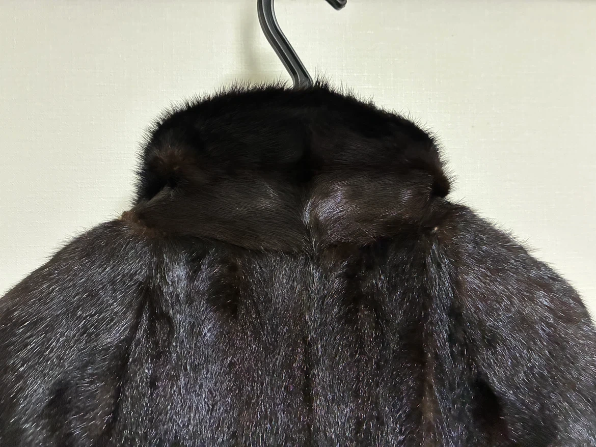 ミンクファー ロングコート 9号ブラックの写真4枚目