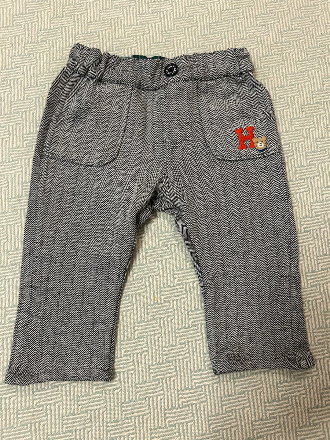 ホットビスケッツ パンツ ヘリンボーン柄