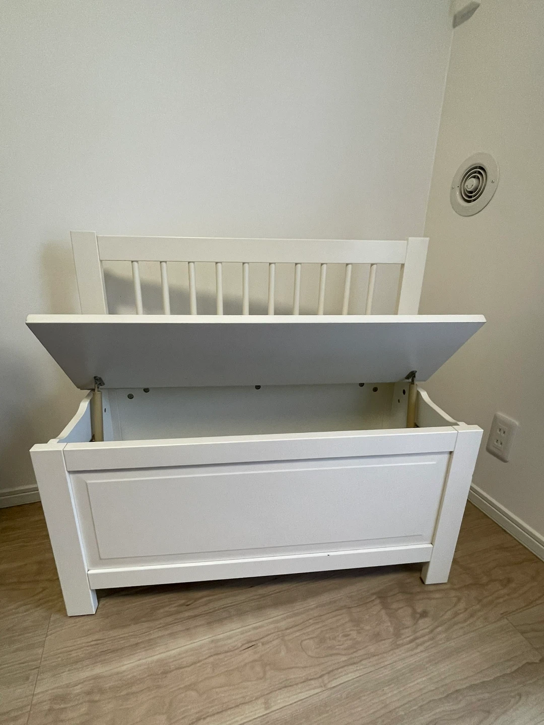 収納付きベンチシート IKEA ホワイトの写真2枚目