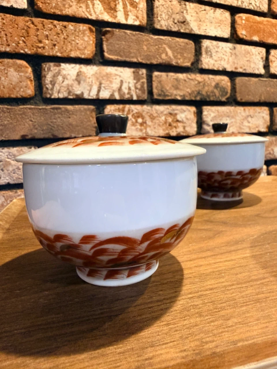 Arita ware蓋付き 蓋碗 4客セット 陶器の写真4枚目