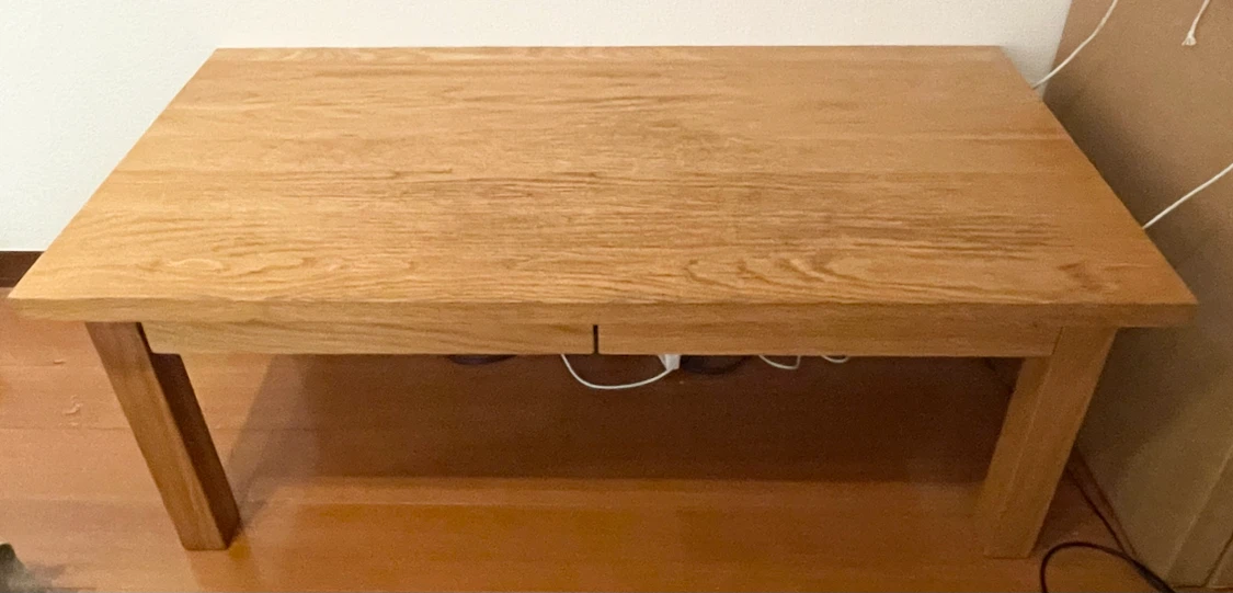 無印良品 無垢材ローテーブル オーク材 90×45cm
