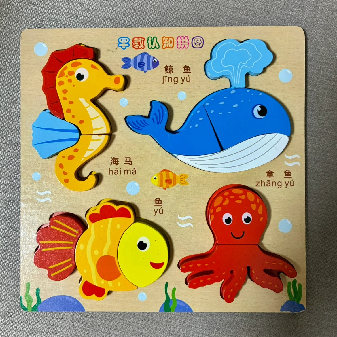 未使用 木製知育 パズル 5種セットの写真2枚目