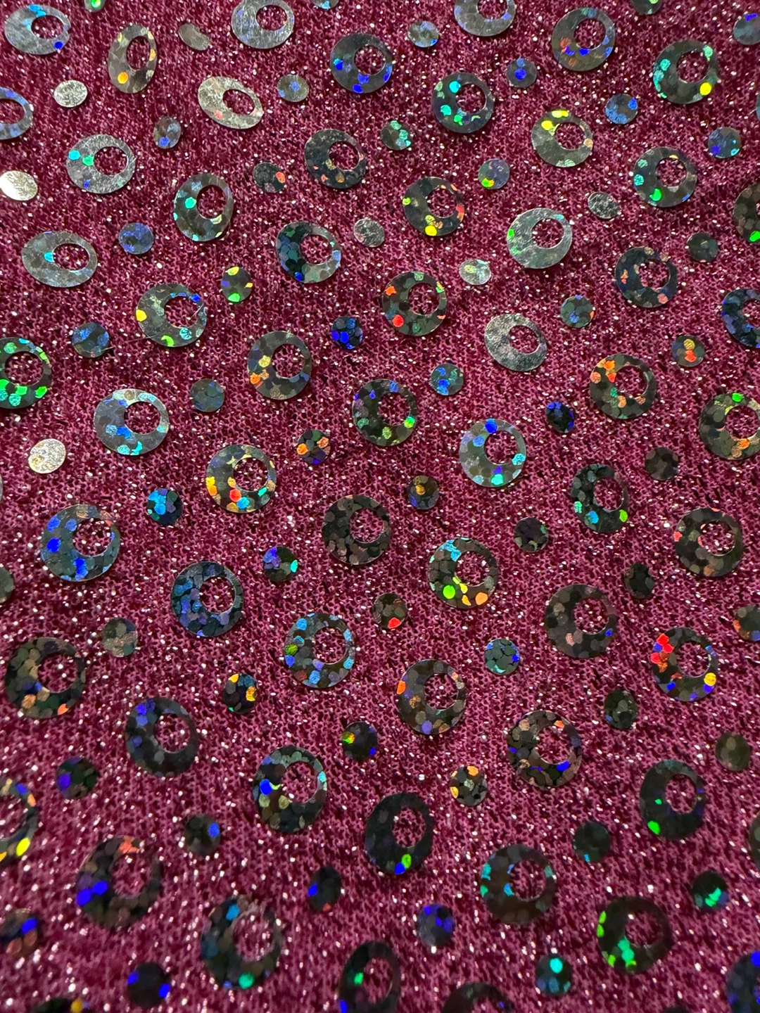 【105×114cm】スパンコール生地 キラキラ ハギレ ピンク系 衣装の写真5枚目
