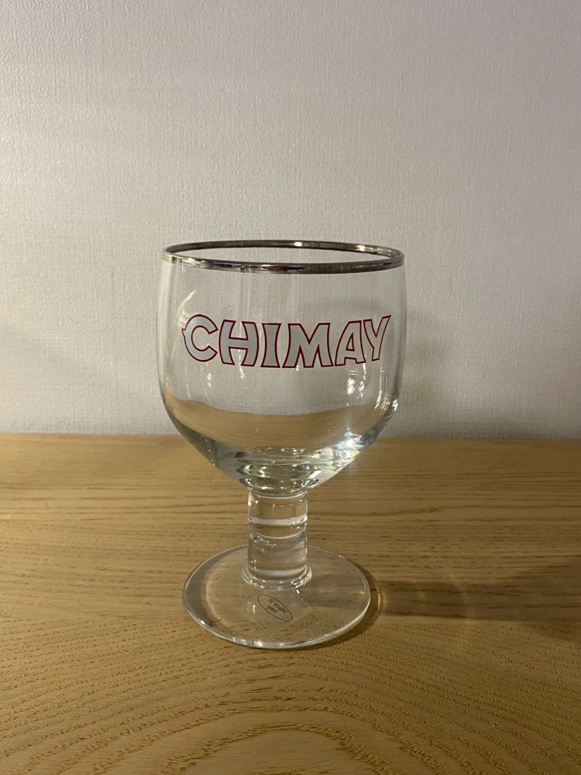 CHIMAYシメイ ビールグラス ロゴ入り 新品