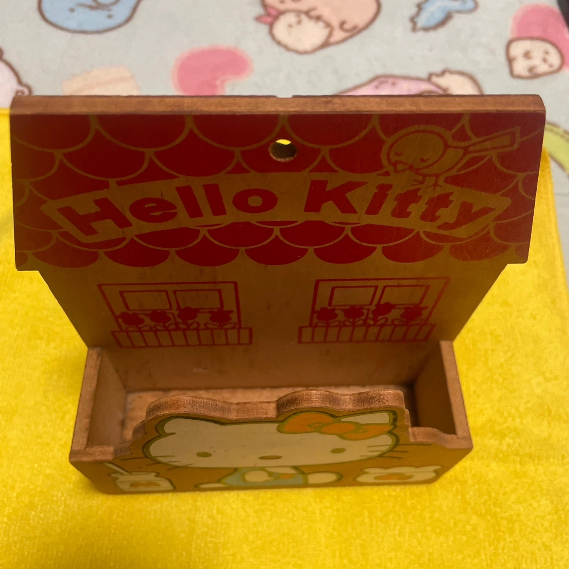 ハローキティ 木製壁掛けラック ミラー付きの写真8枚目