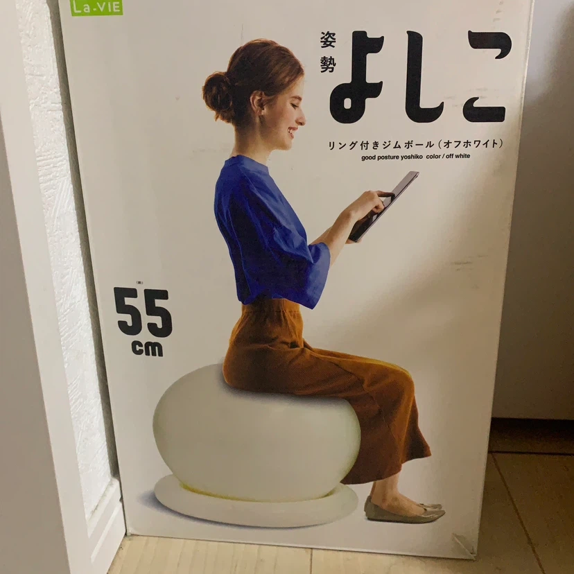 ラヴィ 姿勢よしこ リング付きジムボール 55cm