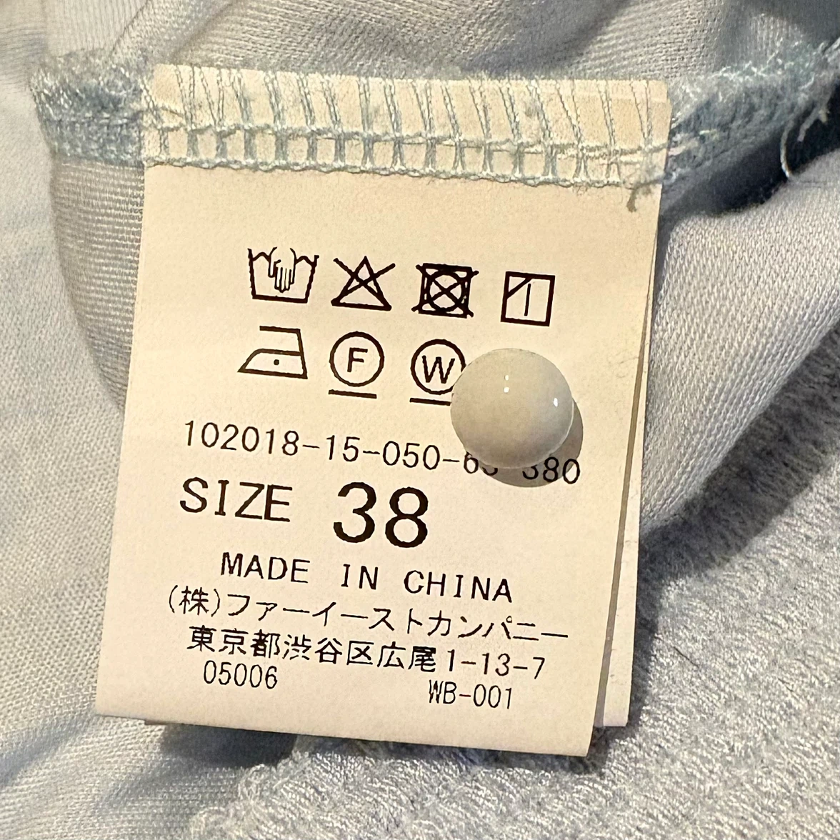 アナイ ブラウス ライトブルー 38サイズの写真4枚目