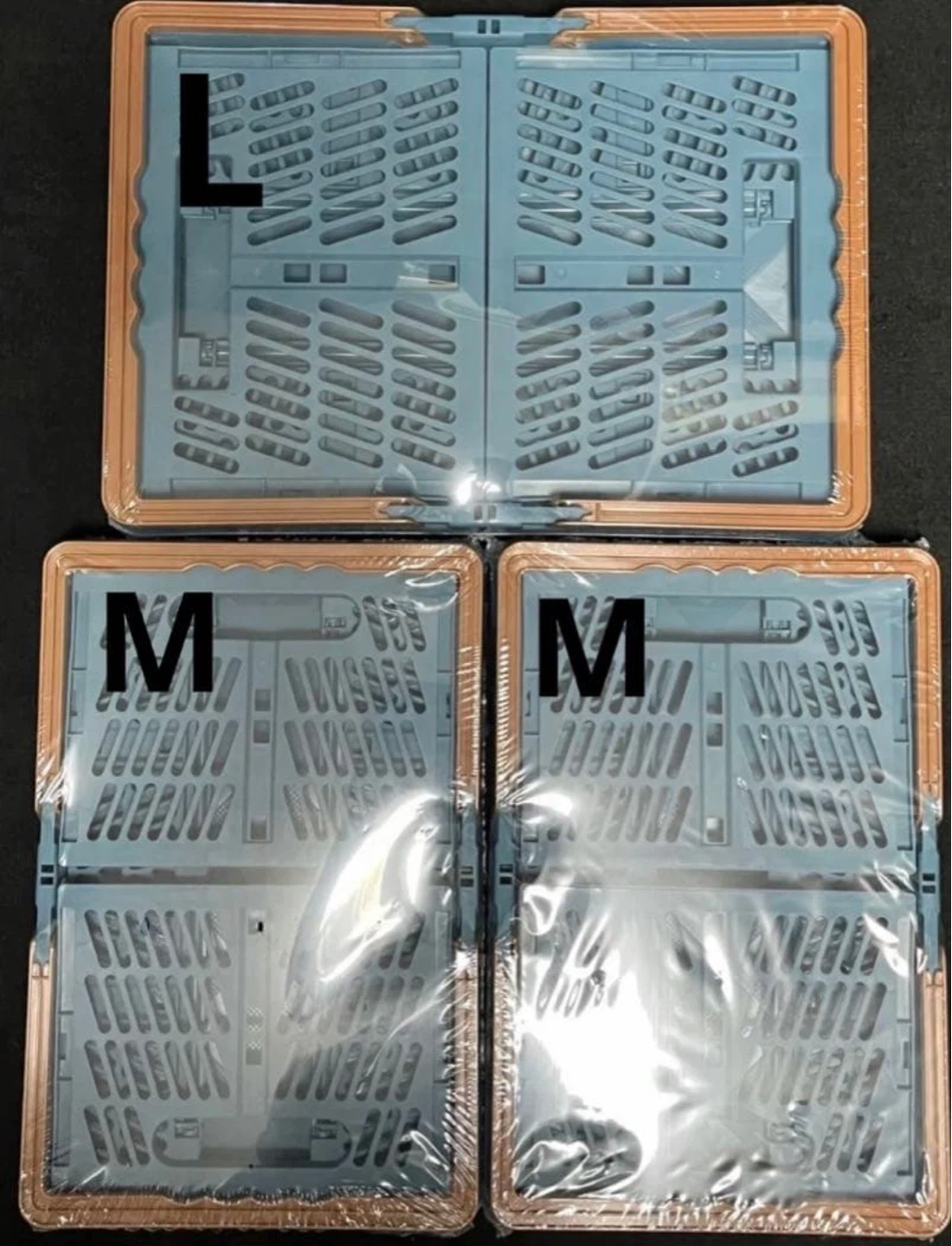 オーサムストア 折り畳みコンテナボックス L1個 M2個の写真3枚目