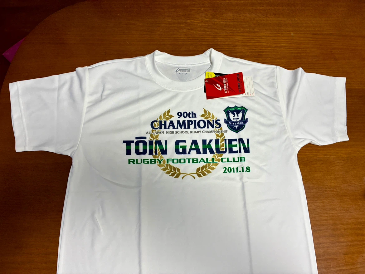 桐蔭学園 ラグビーTシャツ Lサイズ　クレーマージャパンの写真2枚目