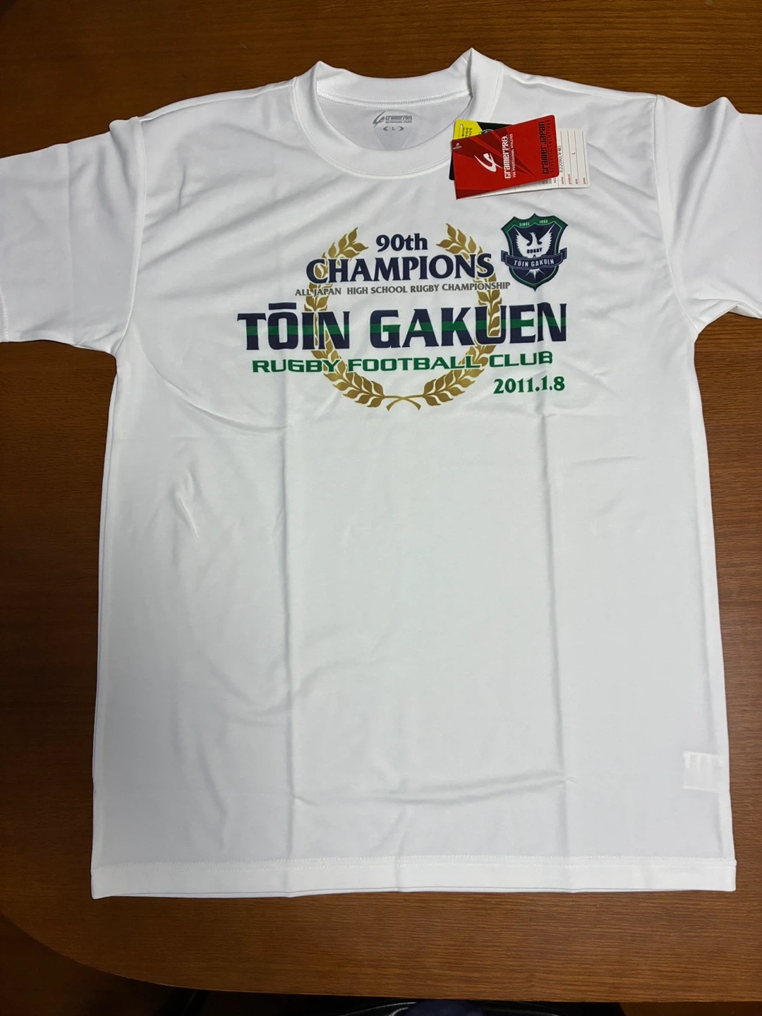 桐蔭学園 ラグビーTシャツ Lサイズ クレーマージャパンの写真3枚目