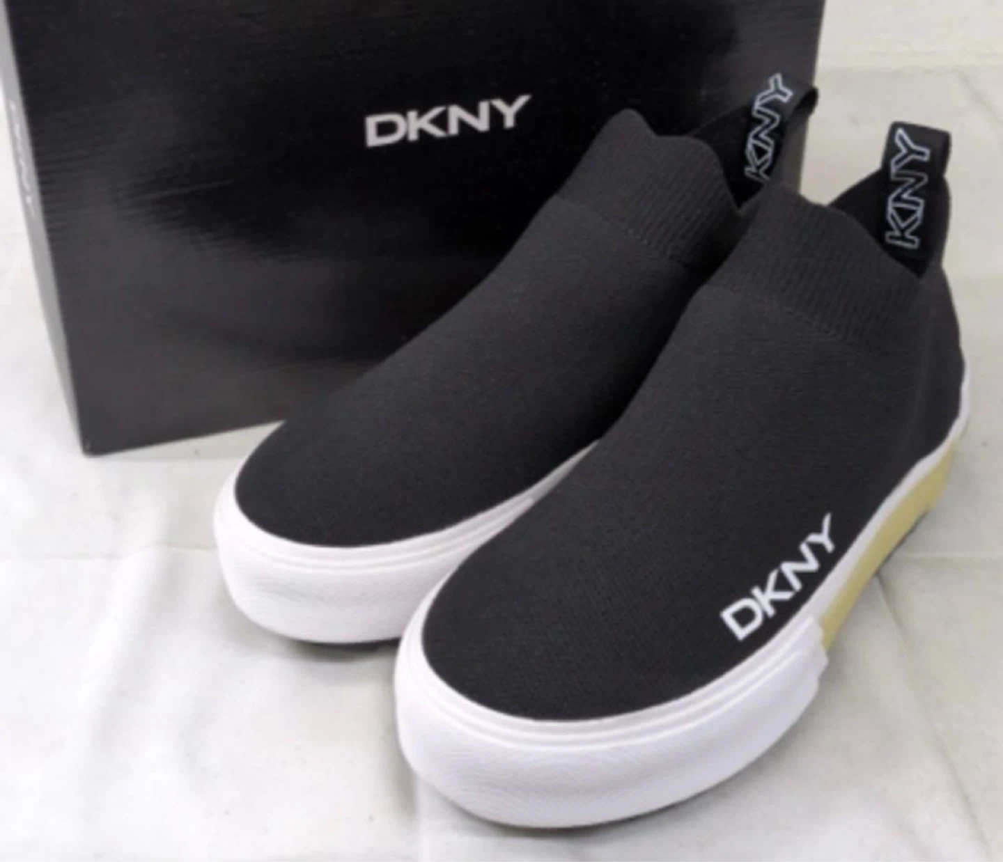 【DKNY】ダナ・キャラン・ニューヨーク メンズ サイズUS8.5M スニーカー ブラック シューズ スリッポンの写真7枚目