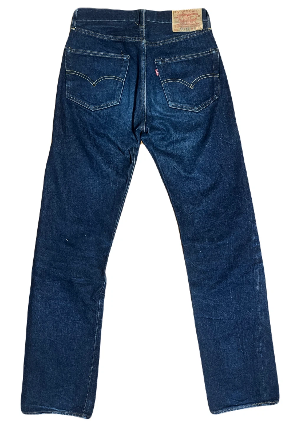 LEVI'S 501XX W29 555 バレンシア BIGE 赤耳 濃紺90sの写真2枚目