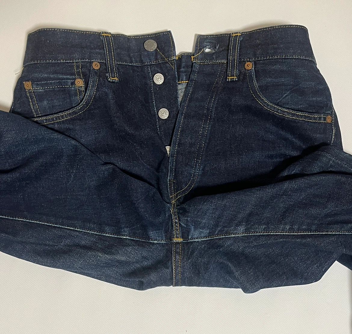 LEVI'S 501XX W29 555 バレンシア BIGE 赤耳 濃紺90sの写真9枚目