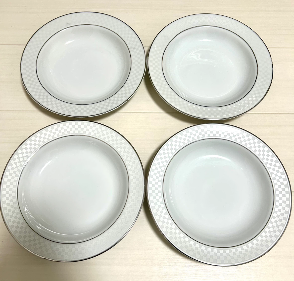 【高級磁器】Porcelana Schmidt 深皿 パスタ・スープボウル 4枚セット ブラジル製