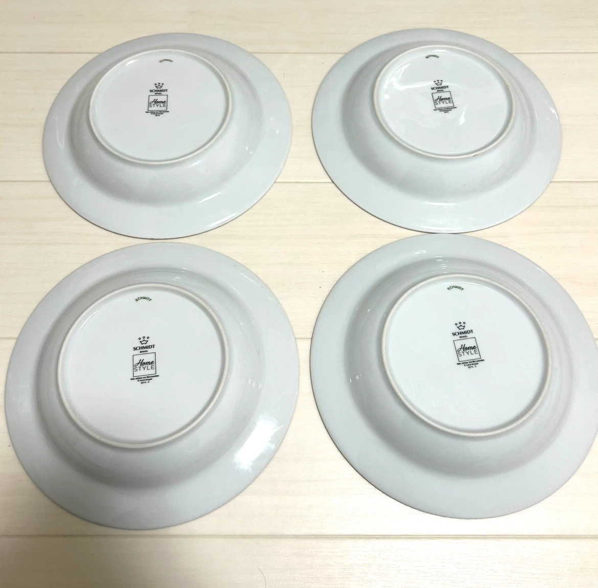 【高級磁器】Porcelana Schmidt 深皿 パスタ・スープボウル 4枚セット ブラジル製の写真2枚目