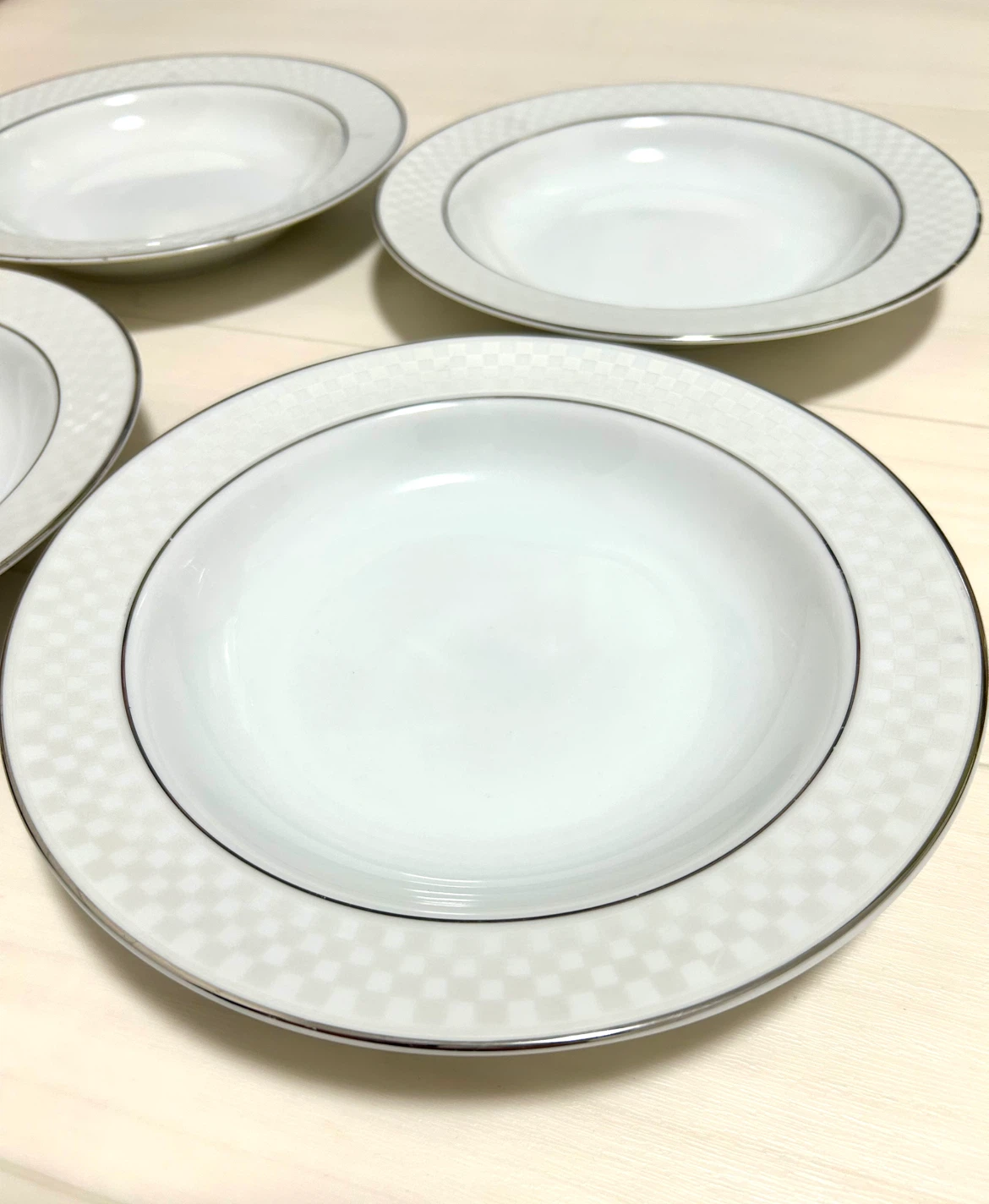 【高級磁器】Porcelana Schmidt 深皿 パスタ・スープボウル 4枚セット ブラジル製の写真5枚目