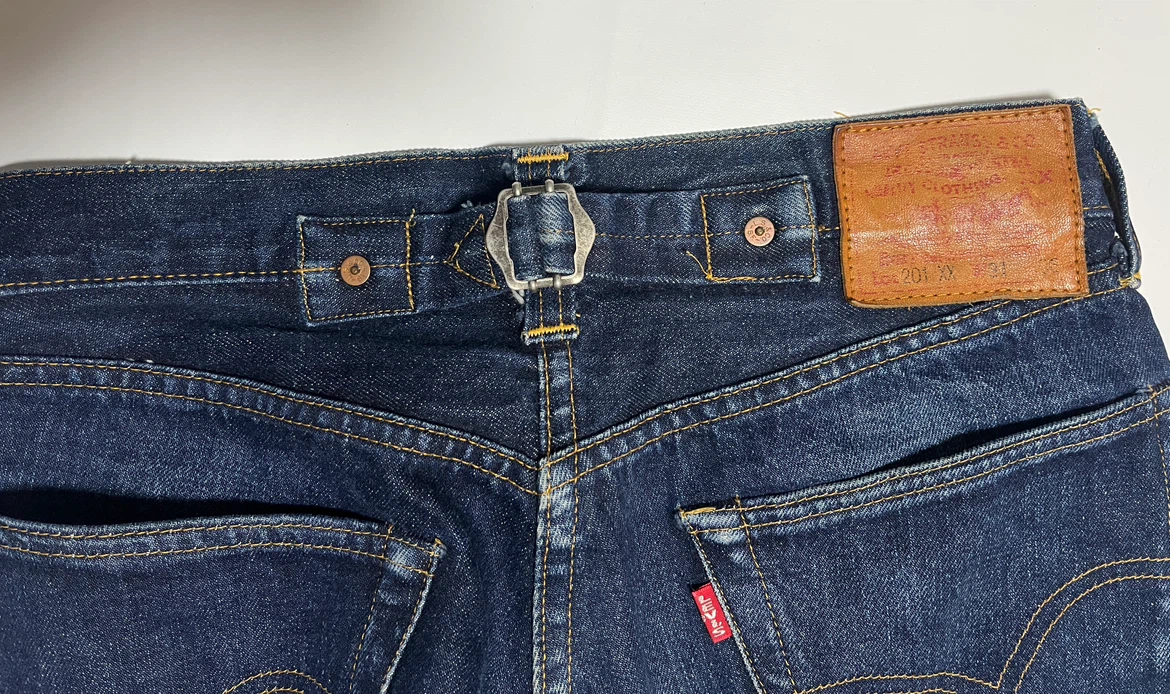 LEVI'S 201XX 555 バレンシアUSA製 BIGE W31 赤耳濃紺の写真4枚目