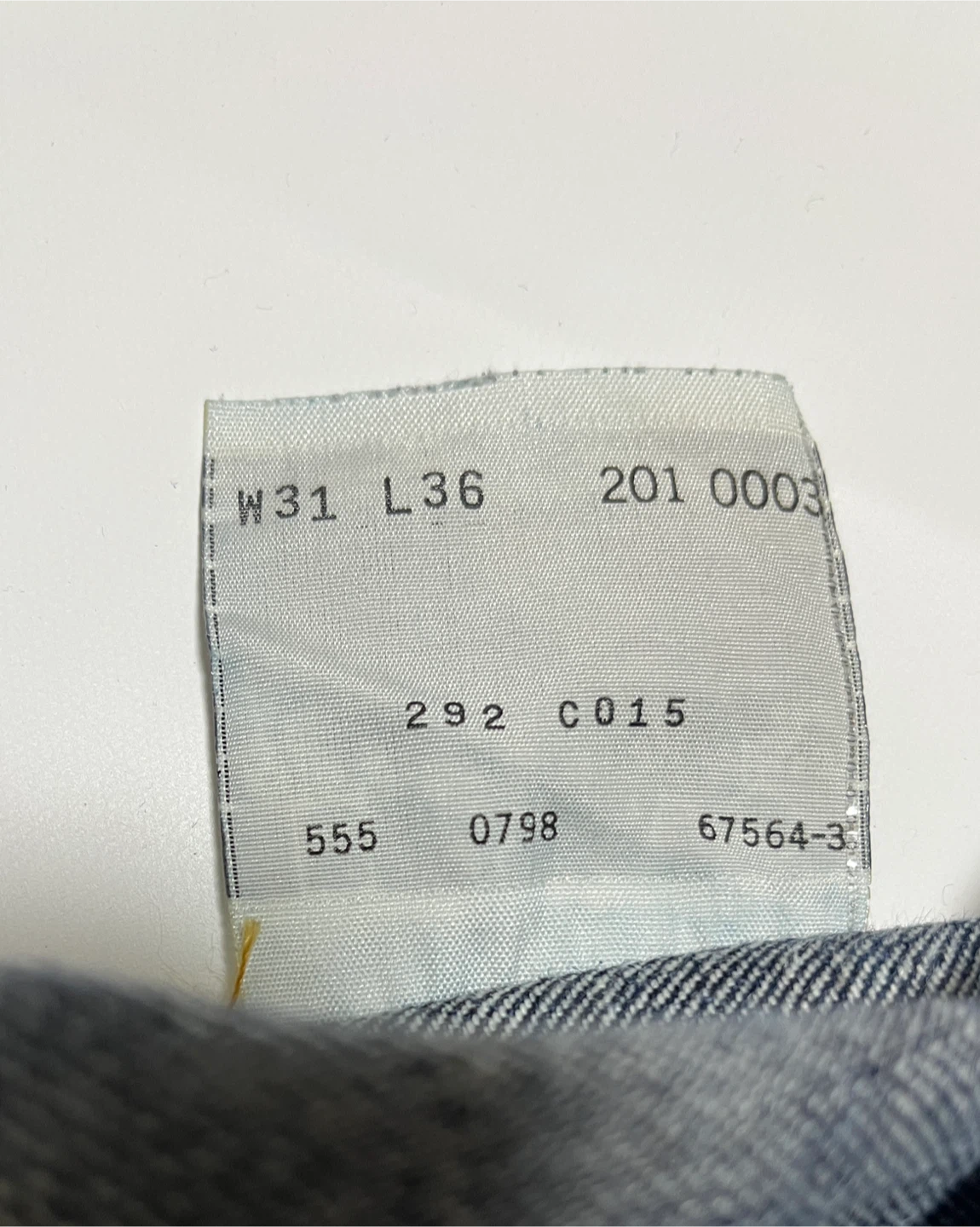 LEVI'S 201XX 555 バレンシアUSA製 BIGE W31 赤耳濃紺の写真6枚目